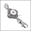 Key Rings Jewelry 6Styles Snap Button Chains Crystal Owl 18Mm Keychains Keyring For Women Drop Delivery 2021 Dhbuq