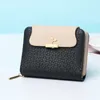 3pcs Wallets Women PU Plain Short Credit Card Holder Mix Color