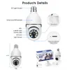 E27 1080p Glühbirnenkamera Zwei-Wege-Audio-Farb-Nacht-Nachtsicht WiFi-Kamera Smart Home 5x Digital Zoom Indoor Security Monitor Tuya