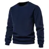 Sweats à capuche pour hommes Sweatshirts Couleur unie Laine d'agneau Pull pour hommes Col rond Basique Homme Automne Hiver Chaud Décontracté Ours en peluche Pour HommesHommes