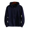 Män / Kvinnor Zipper Sweatshirt Hoodies Jacket Coat Hooded Sweatshirts Långärmad Pullover Kvinnors Solid Färg Toppar Sportkläder 220402