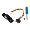 Connecteurs de câbles d'ordinateur M.2 SSD NGFF vers PCI-E X4 carte d'extension PCI-Express X1/X4/X8/X16 jeu d'adaptateurs de fente avec câble rallonge de bureau A