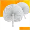 Andere home decor tuin 60 stks vouwventilator handheld fans papier gevouwen circar voor bruiloftsfeestje drop levering 2021 wsbnl