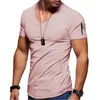 Męskie koszulki T-shirty Zogaa Mężczyzna Ubranie Plus w rozmiarze Solidne krótkie rękawki Duże wszystkie mecz TEE TEE Casual Fashion