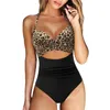 Dames zwemkleding bikini hoge taille monokin zwempak v-neck sling halter bescheiden badpakken tankini sexy vrouwen