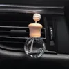 Bouteilles de parfum de voiture vides avec clip Bâton en bois Diffuseurs d'huiles essentielles Clips de ventilation de climatiseur Désodorisant automobile Bouteille en verre Décorations de voitures GC1129