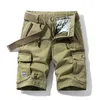 CHAIFENKO Sommer Baumwolle Cargo-Shorts Männer Casual Multi-Tasche Military Hosen Lose Arbeit Armee Taktische 220325