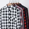 Autumn Casual Men's Flannel Plaid Shirt Brand Male Business Office Red Black Checkered Long Sleeve Shirts Clothes 220322
