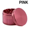 DHL libre 63 mm Pink Grinder accesorios para fumar Herb Grass Grinders Tabaco Especias Trituradora magnética Mlynek Humo accesorio