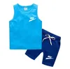 Casual Kids 2 Piece Set Clothings Cool Boy 100% Bomull T-shirt Shorts Kl￤dpojkar/flickor Tracksuit Barnkl￤der