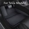 Tapis de sol imperméable et antidérapant pour Tesla modèle 3 2021, accessoires modifiés modèle 3, 3 pièces/ensemble, coussinet de pied spécial entièrement entouré H220415 240x