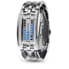 Wristwatches Men Women Creative Stainless Steel LED Date Bracelet Watch Binary Wristwatch Electronics Fashion Casual DropWristwatches