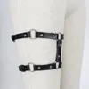 Riemen Harajuku punk been harnas kousenband voor vrouwen gotische dames dijbondage o ring riem sexy lederen accessoiresbelt