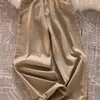 Syiwidii ​​Kvinna Jeans Khaki Denim Pants High Maisted Wide Ben Straight Loose Vintage Streetwear Korean Fashion Baggy Trousers 220815