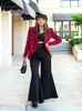 Women's Two Piece Pants Pieces Women Suits Modern Design Causal Formal Party For Custom Made High Quality Bell-Bottoms Pant CoatWomen's