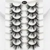 False Eyelashes Cat Eye Fluffy Faux Mink Lashes 8D Wispy Dramatic Long Thick Volume 3D 5D Natural Fake Eyelash 7 Pairs Multipack 28 Styles 967