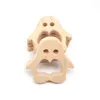 Chenkai 10pcs الخشبية الفيل فيلان Airplane Heart Horse Horse Teether Eco غير المكتملة التي لا تكتمل.