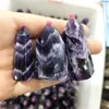 Decorative Objects & Figurines Natural Purple Amethyst Tower Quartz Crystals And Minerals Specimen Column Wicca Reiki Healing Wand Ornament