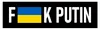 ウクライナ国旗2.5 * 9インチPro232をフィーチャーしたFKプーチンバンパーステッカー