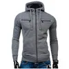 Sweats à capuche pour hommes Sweat-shirt pour hommes avec manteaux à glissière Veste de survêtement à capuche pour hommes Sweat à capuche gris Hoddies Sweat Homme StreetwearMen's