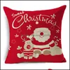 Pillow Case Bedding Supplies Home Textiles Garden Ll New Santa Claus Christmas Tree Snowman Elk Cotton Df