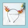 Headbands Hair Jewelry Christmas Hairbands For Girls Cute Deer Ear Kids Antler Bands Plastic Hoop Accessories Js96T