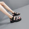 Sandalen vrouwen schoenmode 5,5 cm hiel zomer gespacht niet-slip basale casualsandals