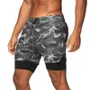 Shorts de Sport en cours d'exécution 2 en 1 hommes Shorts de Sport Fitness pantalons courts musculation entraînement hommes Joggers 220505