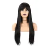 新しいスタイリッシュな女性の長い黒いストレートコスプレの髪のフルウィッグ