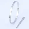 avec boîte 4mm mince bracelets de créateurs d'argent Bracelets pour femmes hommes or 18 carats Tournevis Bracelets amoureux Bracelet 16-19 cm BOH4