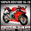 Spritzguss-Verkleidungen für Aprilia RSV4 RSV 1000 RSV-1000 RSV1000 R RR 16 17 18 19 Karosserie 5DH.20 RSV1000RR 2016 2017 2018 2019 RSV1000R 16-19 OEM-Karosserie glänzend schwarz