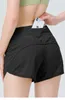 السراويل القصيرة اليوغا Legging Hot Short Womens Back Zipper Pocket High Weist Black Anti Light Litness Outdible Trendable Color Solid Shorts مع جيوب بالإضافة إلى حجم XL