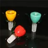 Bols en verre de narguilé 14mm fumant un bol de tabac aux herbes sèches pour Bong Dab Rig conduite d'eau Mini plates-formes pétrolières percolateurs barboteur cendrier