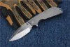 New Arrival High End Flipper Folding Knife D2 60HRC Drop Point Satin Blade Steel Ball Bearing Fast Open Pocket Knives Outdoor Survival Gear