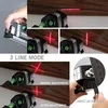 Laser Pointer Level Horizon Vertical Measure 8FT Aligner Standard and Metric Rulers Multipurpose Measure Levels Lasers Black