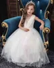 Kind westerse stijl witte lange meisjes trouwjurk voor kinderen geborduurde V-hals jurken voor meisjes van 10 jaar oud