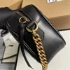Sacs à main femme marque luxe Designers Bags 2021 cuir chaîne dorée pochette bandoulière 25cm portefeuille noir peau agneau épaule sac à main rabat rose Multi AAAAAA