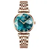 Wristwatches 2022 Kobiety Elegancki zegarek Rhombus Diamond Dial Quartz Water Water Resitant Womens Simple Wristwatch