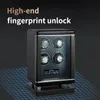 Uhrenkästen Fälle Luxus Holzwickler Mode Fingerabdruck Automatisch selbstwickelnde mechanische Wickler Uhren Safe Box Geschenkboxeswatch Hele2