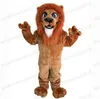 Halloween Plux Lion Mascot Costume Top Quality Cartoon Characon Carnival Unisexe Adults Size Christmas Birthday Party Fancy tenue