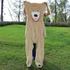 130 cm Enorme oso americano grande Funda de oso de peluche de peluche Funda de almohada de muñeca de juguete suave de peluche sin material Regalo para niños, bebés y adultos 3738227