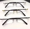 Brand Mens Optical Glasses Frame Man Rimless Eyeglass Frame for Men Gold Silver Myopia Eyeglasses Designer Spectacle Frames Eyewea2374