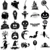 Pack of 50Pcs Cartoon Halloween Graffiti Stickers No-Duplicate Waterproof Vinly Black and White Sticker for Luggage Skateboard Notebook Water Bottle Car decals