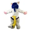 Halloween White Husky Fox Dog Mascot Costume Carnival Hallowen Prezenty Unisex Doross Fancy Party Games Wyjmij wakacyjne obchody kreskówki Stroje postaci