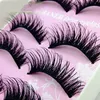 Whole 5 Pairs Women Lady Lashes Makeup Handmade Thick Fake Cross False Eyelashes Tools28813983372