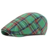 Berets Französisch Stil Kappe Plaid Baskenmütze Frauen Frühling Sommer Baumwolle Irish Rot Grün Peaky Blinders Herren Vintage Winter Damen HutB220f