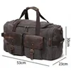 Duffel Bags Canvas de grande capacidade Bolsa de viagem Lá