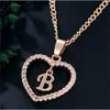 Présages bijoux nom initiales coeur pendentif collier 26 lettres Zircon amour colliers filles cadeaux la première lettre accessoires GC982