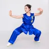 Erkek Eşofman Unisex Tai Chi Giyim Çin Dövüş Sanatları Üniforma Çocuk Eğitim Nanquan Giyim Uygulama Üst   Pantolon Yaz Rekabet Suits