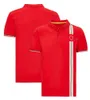 2022 F1 T-shirt Formuła 1 Red Team T-shirts Lapel Polo koszule Krótkoczerwiecze Summer Casual F1 Racing Suit